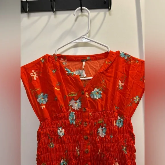 Free People Great Day Smocked Floral Mini Dress - Picture 4 of 9